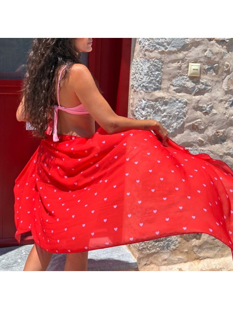 MARKESS Red Passion Pareo Κόκκινο Παρεό