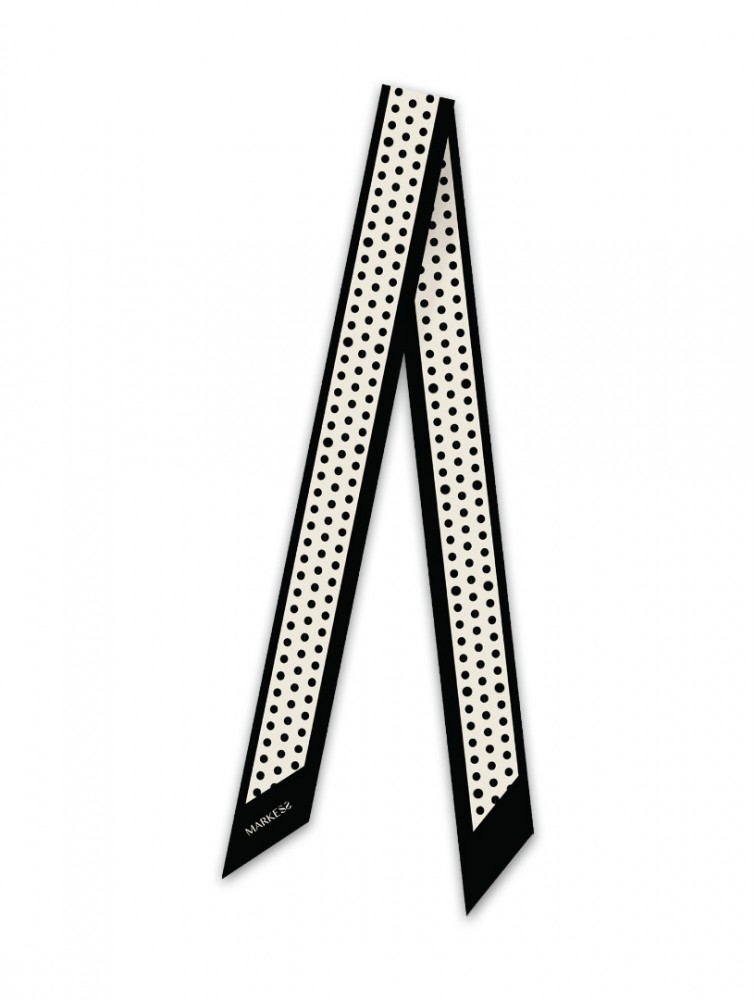 MARKESS Noir Dot Ασπρόμαυρο Twilly