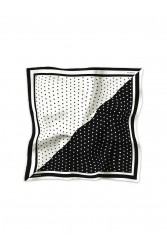 MARKESS Polka Dots Ασπρόμαυρο Πουά Μαντήλι