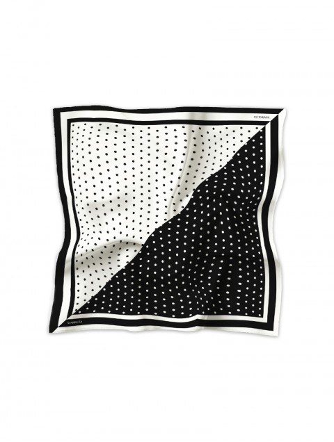 MARKESS Polka Dots Black and White Polka Dot Scarf