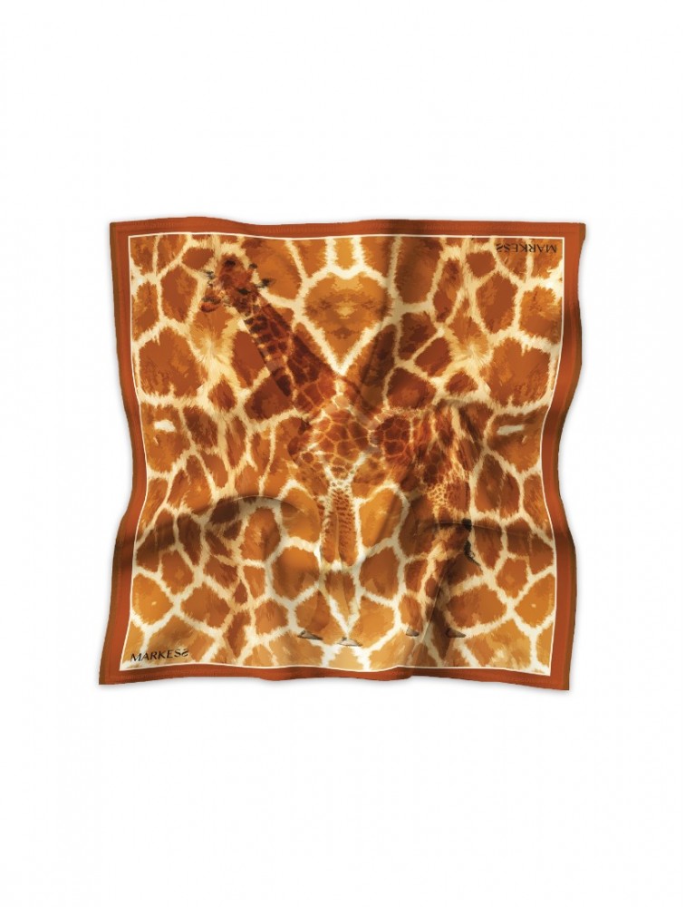 MARKESS The Brown Giraffe Camel Scarf