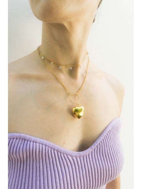 MATHE Puffy Heart Necklace