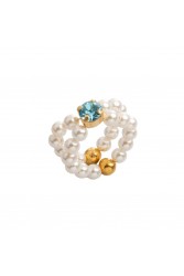 MATHE Riviera Ring Μπλε Δαχτυλίδι