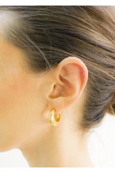 MATHE Striped Hoop Earrings Σκουλαρίκια