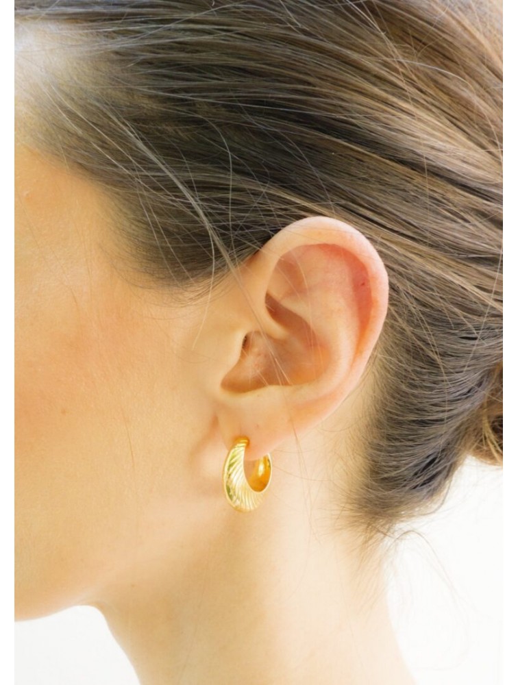 MATHE Striped Hoop Earrings Σκουλαρίκια