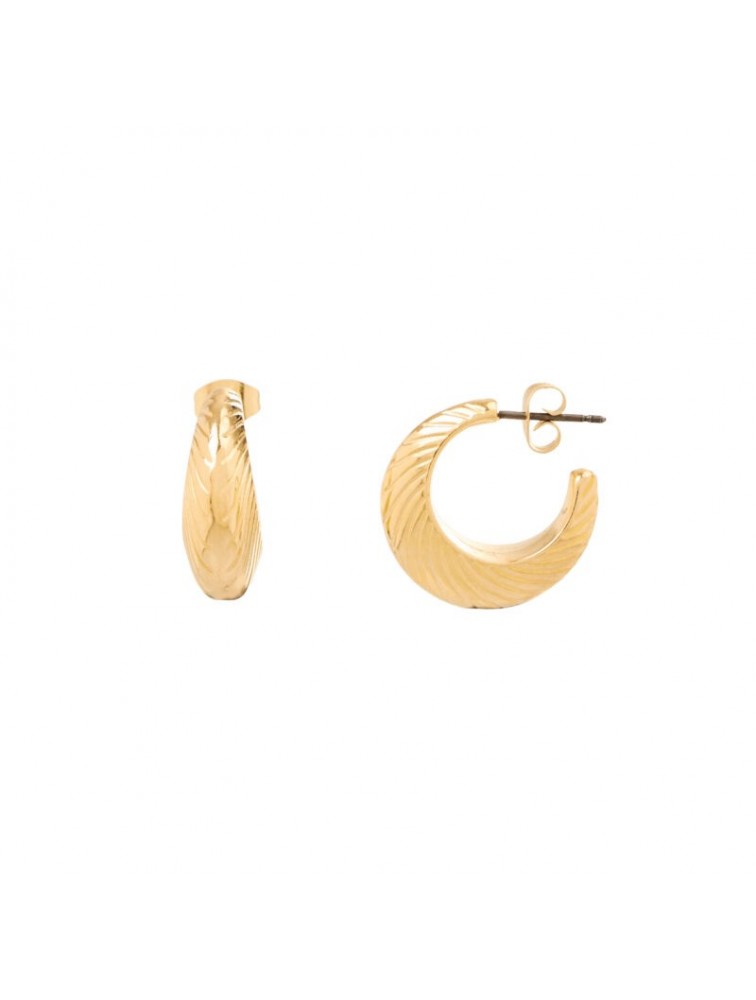 MATHE Striped Hoop Earrings Σκουλαρίκια
