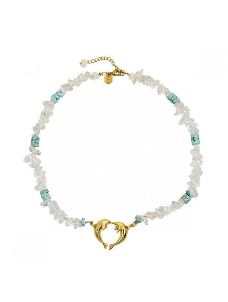 MAYOL JEWELRY Azula necklace Κολιέ από επιχρυσωμένο ορείχαλκο 24 καρατίων