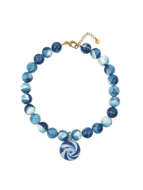 MAYOL JEWELRY Big Blue Necklace Μπλε Κολιέ από Vintage συνθετικές χάντρες MAYOL JEWELRY Big Blue Necklace Μπλε Κολιέ από Vintage συνθετικές χάντρες