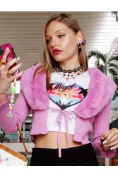 MAYOL JEWELRY Candyshack Earrings Black Μαύρα Επιχρυσωμένα σκουλαρίκια κρίκοι από ανοξείδωτο ατσάλι