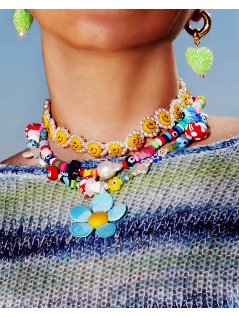 MAYOL JEWELRY Candyshack Earrings Light Green Επιχρυσωμένα Πράσινα Σκουλαρίκια από Ανοξείδωτο Ατσάλι σε Σχήμα Καρδιάς
