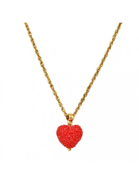 MAYOL JEWELRY Candyshack Necklace Red Επιχρυσωμένο Κόκκινο Κολιέ σε Σχήμα Καρδιάς