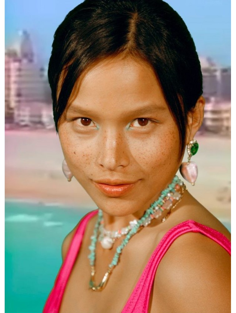 MAYOL JEWELRY Darling Nikki Earrings Ροζ Καρφωτά Επιχρυσωμένα Σκουλαρίκια