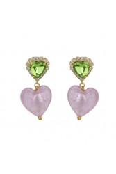 MAYOL JEWELRY Darling Nikki Earrings Ροζ Καρφωτά Επιχρυσωμένα Σκουλαρίκια