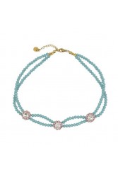 MAYOL JEWELRY Dionne Choker Τιρκουάζ Τσόκερ από Κρύσταλλα Swarovski