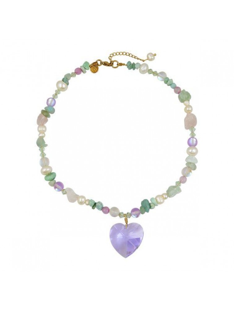 MAYOL JEWELRY Gretchen Necklace Μενταγιόν Swarovski σε σχήμα καρδιάς