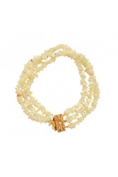 MAYOL JEWELRY Kai Choker Επιχρυσωμένο Λευκό Κολιέ με Χάντρες