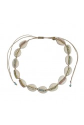 MAYOL JEWELRY Lambada Choker Λευκό Τσόκερ από Φυσικά κοχύλια