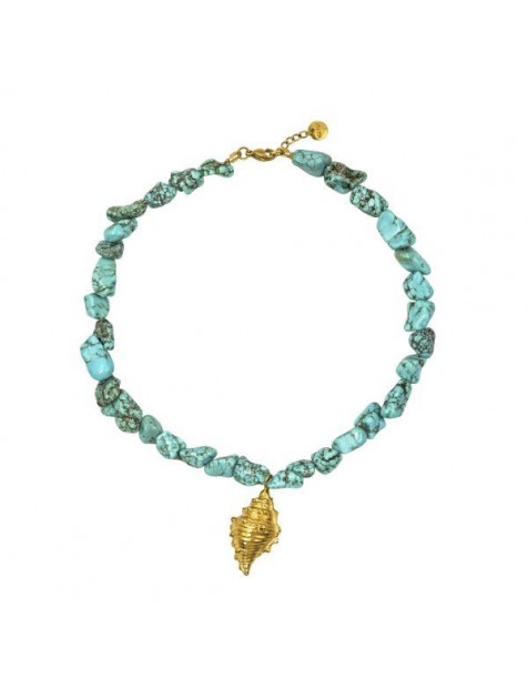 MAYOL JEWELRY Montego Bay Necklace Μπλε Κολιέ με Επιχρυσωμένο ασημένιο μενταγιόν MAYOL JEWELRY Montego Bay Necklace Μπλε Κολιέ με Επιχρυσωμένο ασημένιο μενταγιόν
