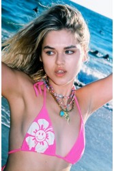 MAYOL JEWELRY Point Break Necklace Maxi Χρυσό Κολιέ με Τιρκουάζ Πέτρα