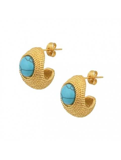 MAYOL JEWELRY Posey Earrings Επιχρυσωμένα Σκουλαρίκια Από Ανοξείδωτο Ατσάλι