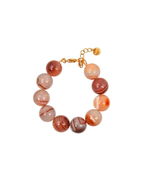 MAYOL JEWELRY Sharon Bracelet Multi Καφέ Πολύχρωμο Βραχιόλι με Χάντρες
