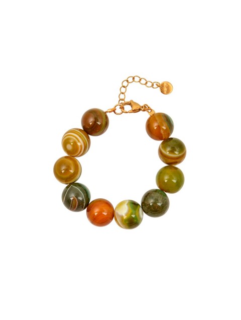 MAYOL JEWELRY Sharon Bracelet Multi Πράσινο Πολύχρωμο Βραχιόλι με Χάντρες