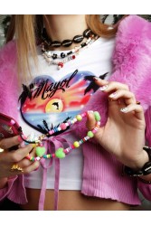 MAYOL JEWELRY Sk8er Gal Choker Τσόκερ με φυσικά κοχύλια Cowrie και Swarovski