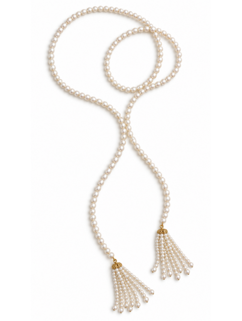 MAYOL JEWELRY Working Girl Necklace Λευκό Μαργαριτεράνιο Κολιέ