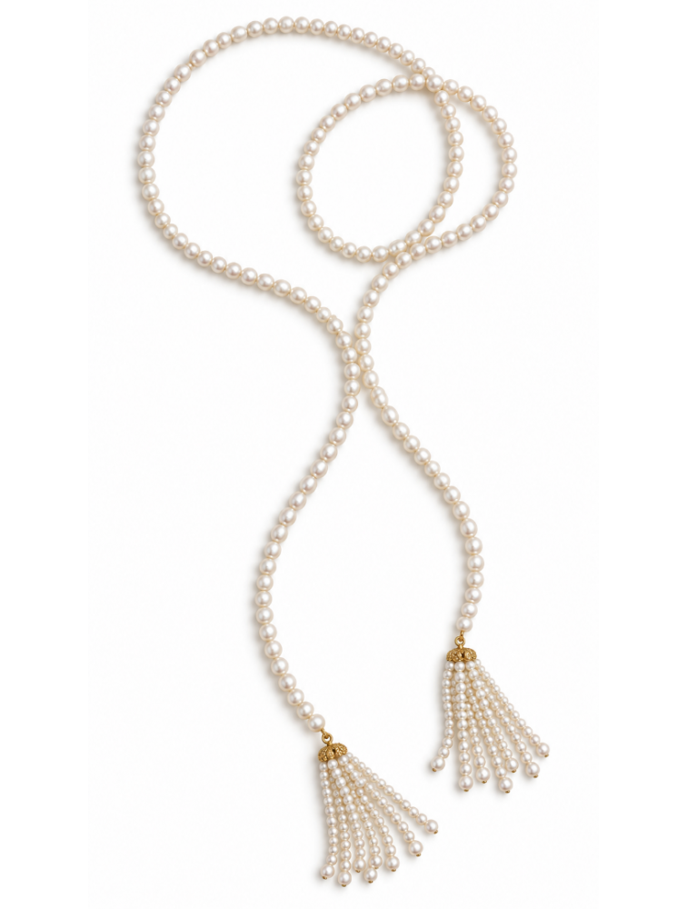 MAYOL JEWELRY Working Girl Necklace Λευκό Μαργαριτεράνιο Κολιέ