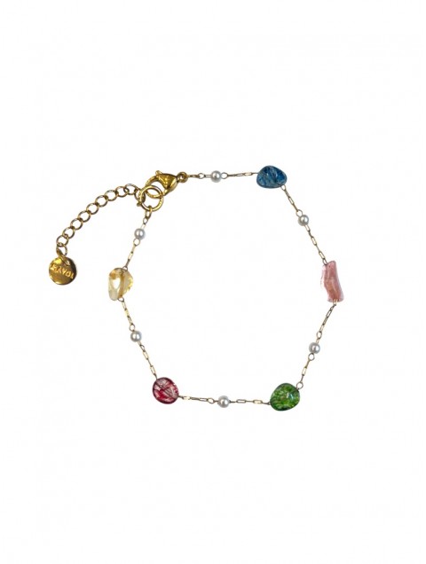 MAYOL JEWELRY Remy Bracelet Επιχρυσωμένη Αλυσίδα Από Ανοξείδωτο Ατσάλι