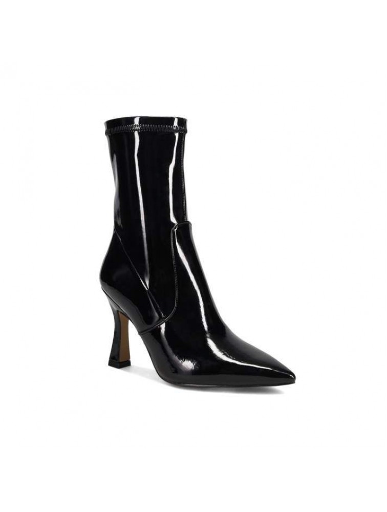 MIGATO Black Patent Leather Ankle Boots