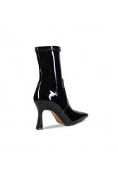MIGATO Black Patent Leather Ankle Boots