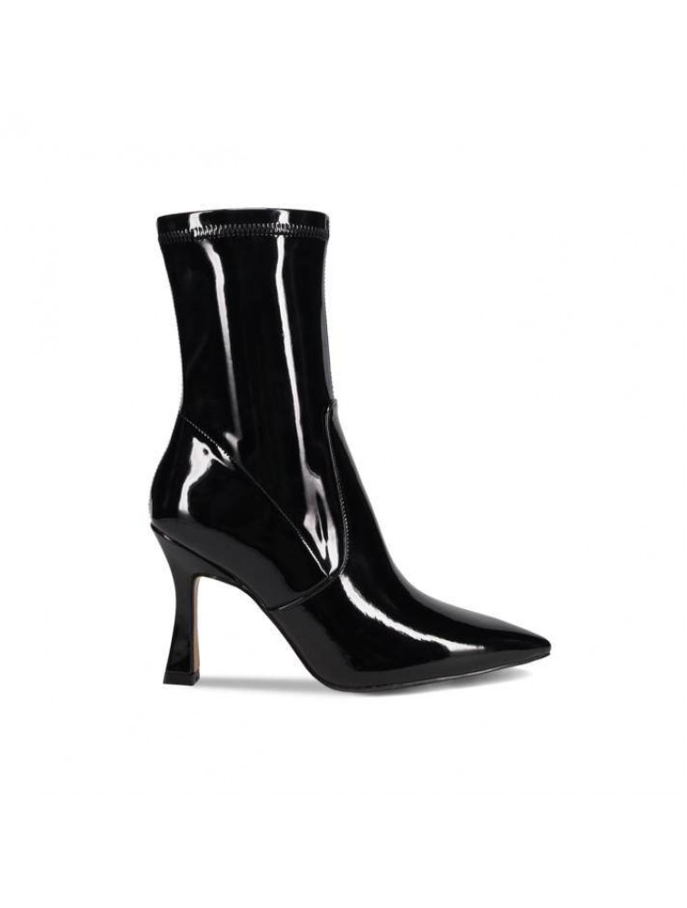 MIGATO Black Patent Leather Ankle Boots