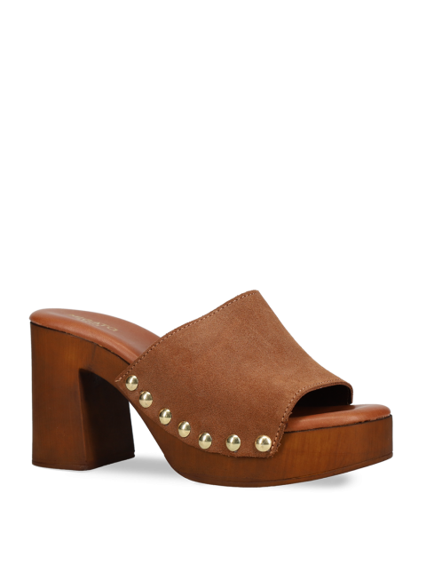 MIGATO Ταμπά δερμάτινο γυναικείο mule 