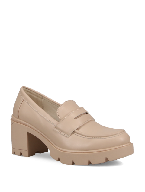 MIGATO Beige women's moccasins with grooved sole
