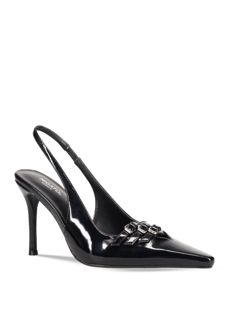 MIGATO Black Slingback Patent Heels MIGATO Black Slingback Patent Heels