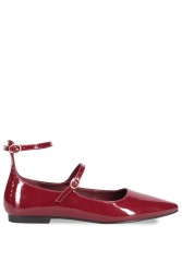 MIGATO Bordeaux Patent Ballerinas