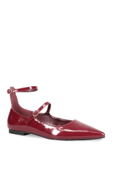 MIGATO Bordeaux Patent Ballerinas