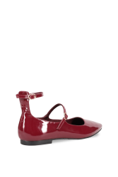 MIGATO Bordeaux Patent Ballerinas