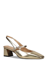 MIGATO Women's gold metallic pumps
