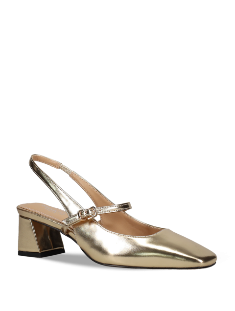 MIGATO Women's gold metallic pumps