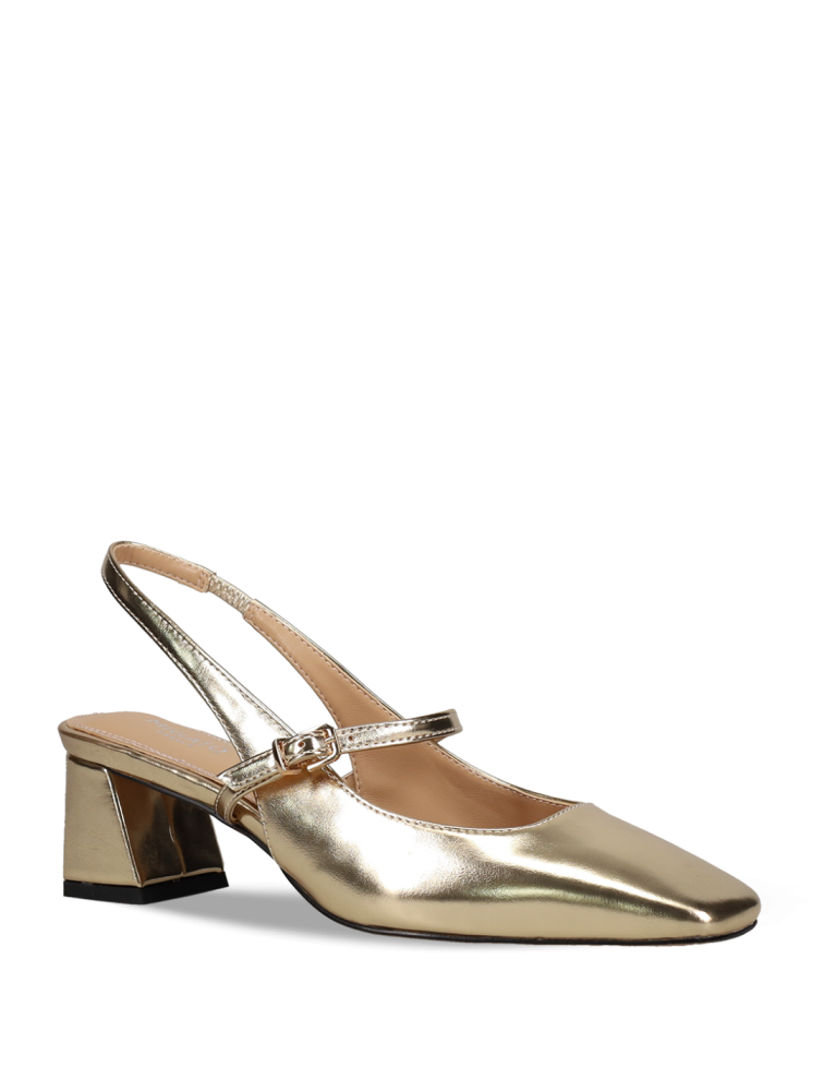 MIGATO Women's gold metallic pumps