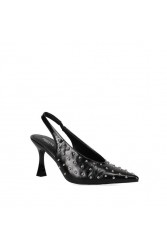 MIGATO Μαύρη γόβα με τρουκς