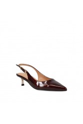 MIGATO Μπορντώ Εξώφτερνη Γόβα Λουστρίνι