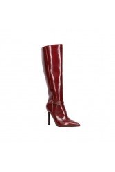 MIGATO Μπορντώ Γυναικεία Μπότα με Αγκράφα