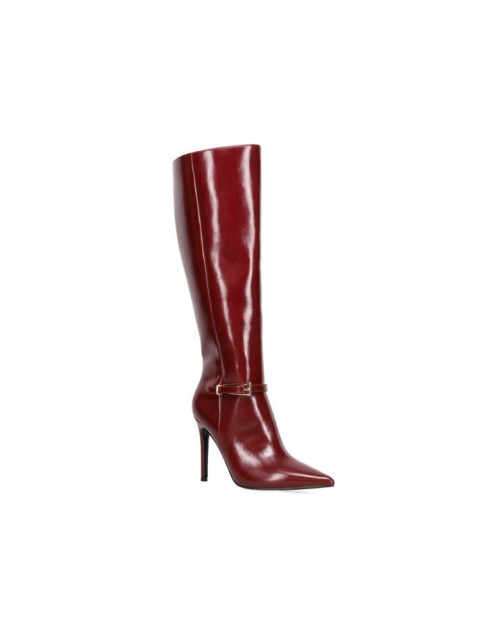 MIGATO Μπορντώ Γυναικεία Μπότα με Αγκράφα