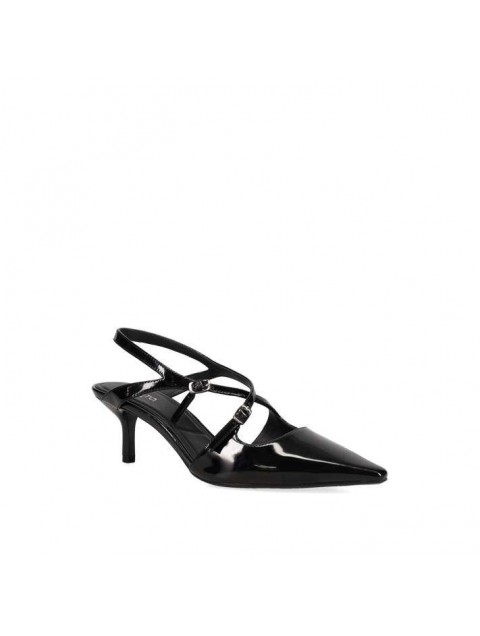 MIGATO Μαύρη Εξώφτερνη Γόβα Λουστρίνι