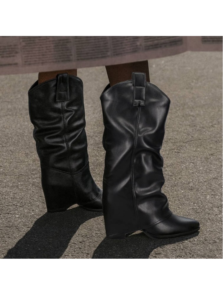 MIGATO Μαύρη Western Μπότα