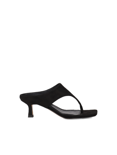 MIGATO Μαύρο Δίχαλο Σουέντ Mule 