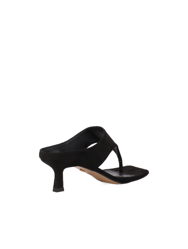 MIGATO Μαύρο Δίχαλο Σουέντ Mule